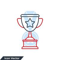 trofee icoon logo vector illustratie. trofee kop symbool sjabloon voor grafisch en web ontwerp verzameling