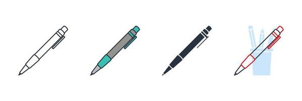 pen icoon logo vector illustratie. handtekening pen symbool sjabloon voor grafisch en web ontwerp verzameling