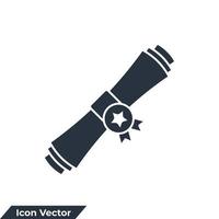 diploma icoon logo vector illustratie. prijs medaille symbool sjabloon voor grafisch en web ontwerp verzameling