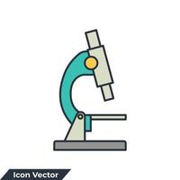 microscoop icoon logo vector illustratie. microscoop symbool sjabloon voor grafisch en web ontwerp verzameling
