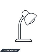 bureau lamp icoon logo vector illustratie. bureaublad lamp symbool sjabloon voor grafisch en web ontwerp verzameling