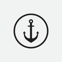 logo anker schip illustratie icoon symbool vector ontwerp