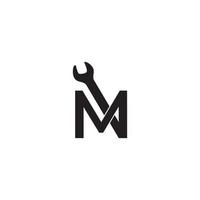 m monteur logo ontwerp icoon illustratie symbool vector