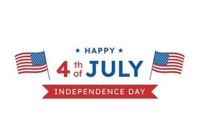 gelukkig onafhankelijkheid dag van de Verenigde Staten van Amerika Aan juli 4e. ontwerp van groet kaarten, affiches, spandoeken, berichten in sociaal media. vector illustratie geïsoleerd Aan een wit achtergrond.