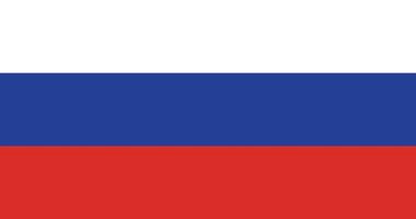Russisch vlag met origineel rgb kleur vector illustratie ontwerp