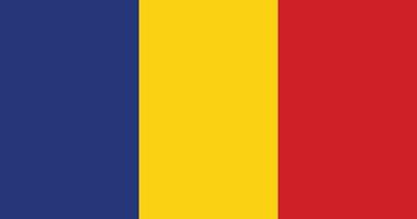 Roemenië vlag met origineel rgb kleur vector illustratie ontwerp