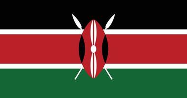 Kenia vlag met origineel rgb kleur vector illustratie ontwerp