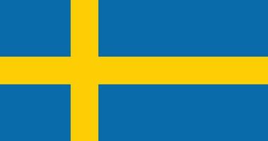 Zweden vlag met origineel rgb kleur vector illustratie ontwerp