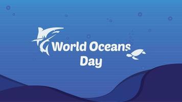wereld oceanen dag. vector illustratie