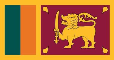 sri lanka vlag met origineel rgb kleur vector illustratie ontwerp