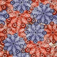 abstract naadloos patroon met mandala bloem. mozaïek, tegel. vector