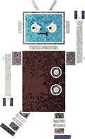 retro illustratie stijl cartoon robot vector