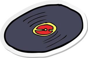 sticker van een tekenfilm vinyl Vermelding vector