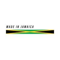 gemaakt in Jamaica, insigne of etiket met vlag geïsoleerd vector