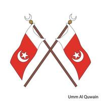 jas van armen van umm al quwain is een Verenigde Arabisch emiraten regio. vector