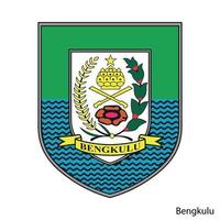 jas van armen van Bengkulu is een Indonesisch regio. vector embleem