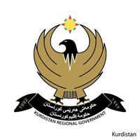 jas van armen van Koerdistan is een Irak regio. vector embleem