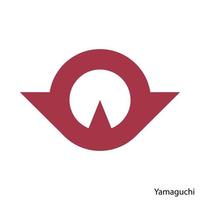 jas van armen van yamaguchi is een Japan prefectuur. vector embleem