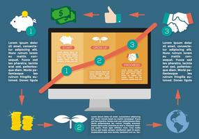 Opgroeien business infographic vector