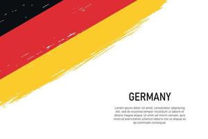 grunge gestileerd borstel beroerte achtergrond met vlag van Duitsland vector