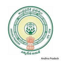 jas van armen van andhra pradesh is een Indisch regio. vector embleem