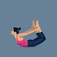 yoga boog houding vector