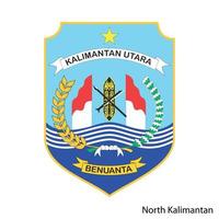 jas van armen van noorden Kalimantan is een Indonesisch regio. vector