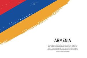 grunge gestileerd borstel beroerte achtergrond met vlag van Armenië vector