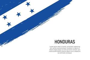 grunge gestileerd borstel beroerte achtergrond met vlag van Honduras vector
