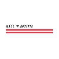 gemaakt in Oostenrijk, insigne of etiket met vlag geïsoleerd vector