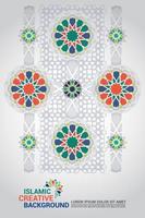 meetkundig Islamitisch patroon met kleurrijk arabesk vormen voor groet kaart of decoratie interieur. tegel herhalen vector grens