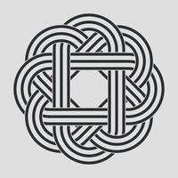 keltisch knoop decoratief element. lijn icoon, grafisch logo. vector illustratie