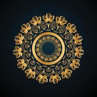 mandala ontwerp, luxe goud achtergrond kleurrijk mandala ontwerp vector