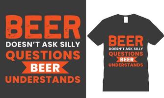 bier t-shirt ontwerp vector