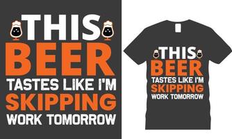 bier t-shirt ontwerp vector