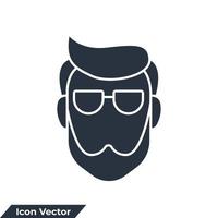 haar- besnoeiing icoon logo vector illustratie. teder Mens glad kapsel symbool sjabloon voor grafisch en web ontwerp verzameling