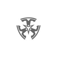 drie-eenheid logo ontwerp sjabloon, veiligheid logo ontwerp, vector