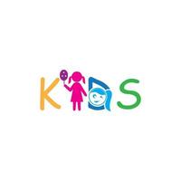 kinderen logo concept vector sjabloon