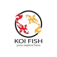 koi vis dier logo en symbolen vector sjabloon