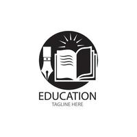 boek onderwijs logo sjabloon vector illustratie ontwerp