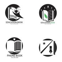 boek onderwijs logo sjabloon vector illustratie ontwerp