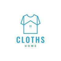 Mens kleding met huis logo ontwerp vector