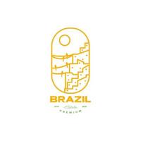 braziliaans behuizing Oppervlakte logo ontwerp vector