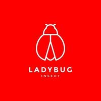 minimalistische kever insect logo ontwerp vector
