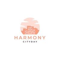 abstract harmonie panorama stad logo ontwerp vector