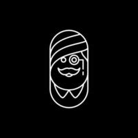 minimalistische oud Mens detective logo ontwerp vector