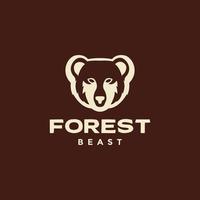 modern Woud beest beer logo ontwerp vector