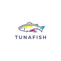 kunst lijnen abstract vis tonijn logo ontwerp vector