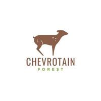 chevrotain weinig dier logo ontwerp vector