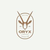 oryx lang toeter logo ontwerp vector